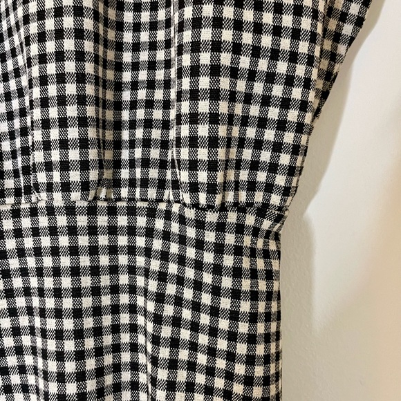 ZARA black and white gingham print dress size small - Picture 3 of 4